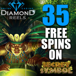 35 Free Spins On Secret Symbol slot at Diamond Reels Casino