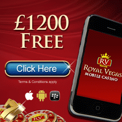 Get up to 1200 free at Royal Vegas Online and Mobile Casino